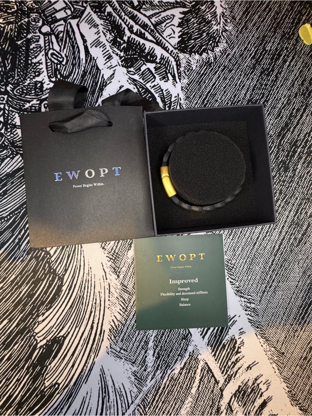 Black Silicone Bracelet with Brushed Gold Magnetic Clasp